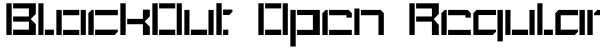BlockOut Open Regular Font