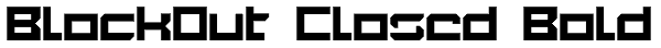 BlockOut Closed Bold Font
