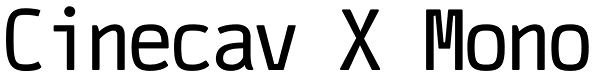 Cinecav X Mono Font