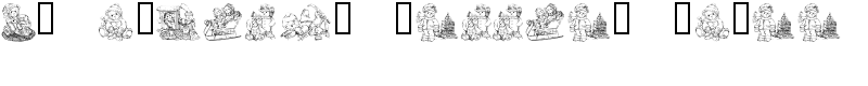 KR Holiday Teddies Three Font