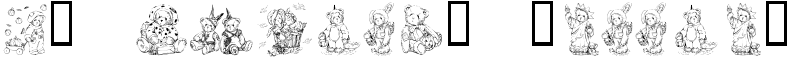 KR Holiday Teddies Font