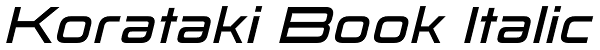 Korataki Book Italic Font