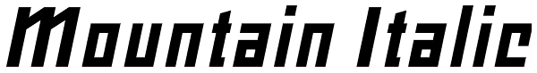 Mountain Italic Font