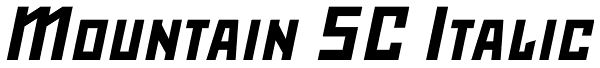 Mountain SC Italic Font