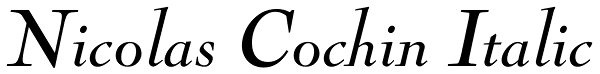 Nicolas Cochin Italic Font