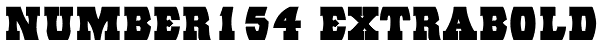 Number154 ExtraBold Font