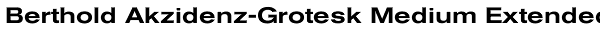 Berthold Akzidenz-Grotesk Medium Extended Font