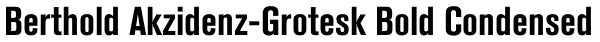 Berthold Akzidenz-Grotesk Bold Condensed Font