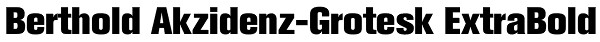 Berthold Akzidenz-Grotesk ExtraBold Font