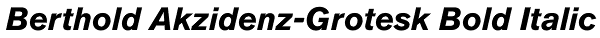 Berthold Akzidenz-Grotesk Bold Italic Font