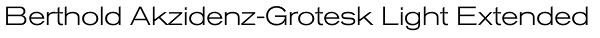 Berthold Akzidenz-Grotesk Light Extended Font