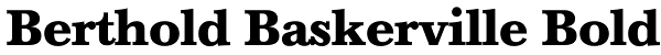 Berthold Baskerville Bold Font
