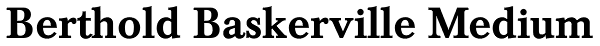 Berthold Baskerville Medium Font