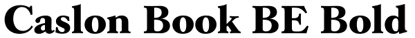 Caslon Book BE Bold Font