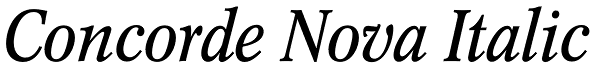 Concorde Nova Italic Font