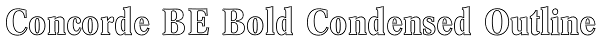 Concorde BE Bold Condensed Outline Font