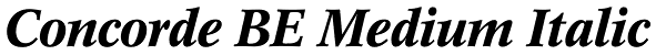 Concorde BE Medium Italic Font