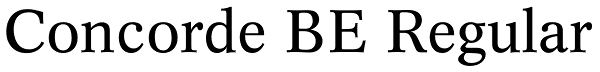 Concorde BE Regular Font
