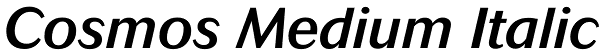 Cosmos Medium Italic Font