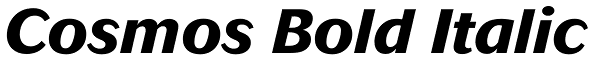 Cosmos Bold Italic Font