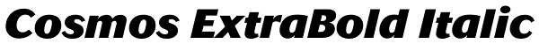 Cosmos ExtraBold Italic Font