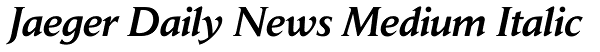 Jaeger Daily News Medium Italic Font