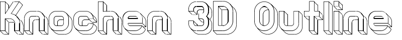 Knochen 3D Outline Font