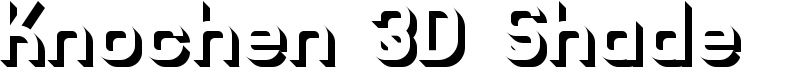 Knochen 3D Shade Font