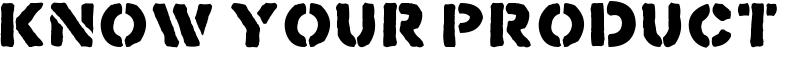 Know Your Product Font