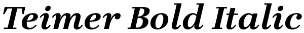 Teimer Bold Italic Font
