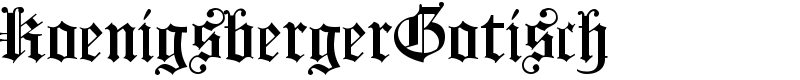 KoenigsbergerGotisch Font
