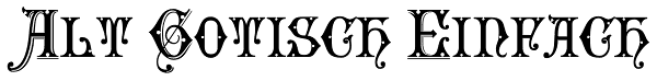 Alt Gotisch Einfach Font