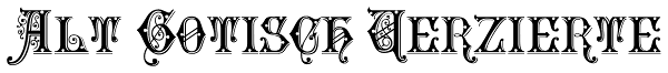Alt Gotisch Verzierte Font