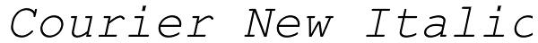 Courier New Italic Font