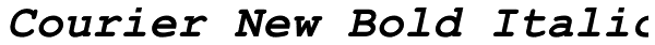 Courier New Bold Italic Font