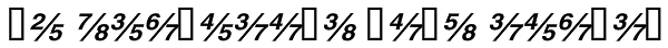 He Fractions Bold Italic Font