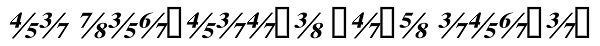 Ti Fractions Bold Italic Font