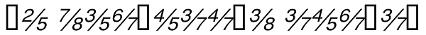 He Fractions Italic Font