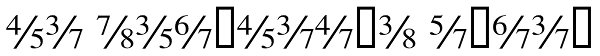 Ti Fractions Plain Font