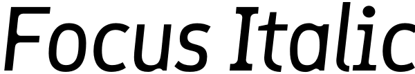 Focus Italic Font