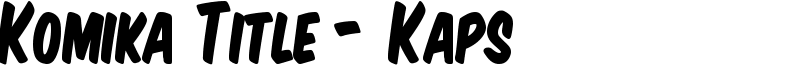 Komika Title - Kaps Font