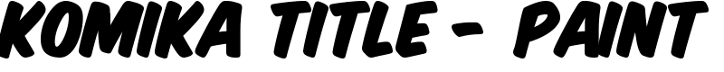 Komika Title - Paint Font