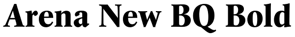 Arena New BQ Bold Font