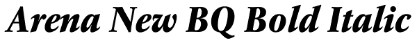 Arena New BQ Bold Italic Font