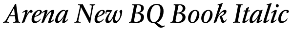 Arena New BQ Book Italic Font