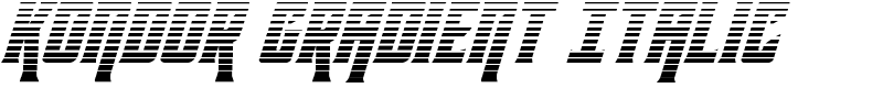 Kondor Gradient Italic Font
