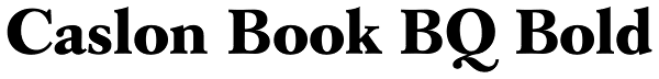 Caslon Book BQ Bold Font