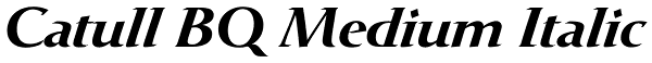 Catull BQ Medium Italic Font