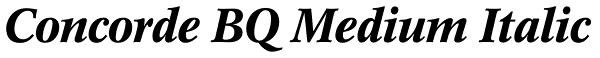 Concorde BQ Medium Italic Font