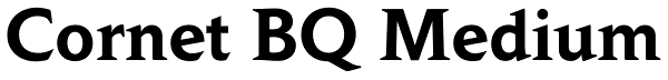 Cornet BQ Medium Font